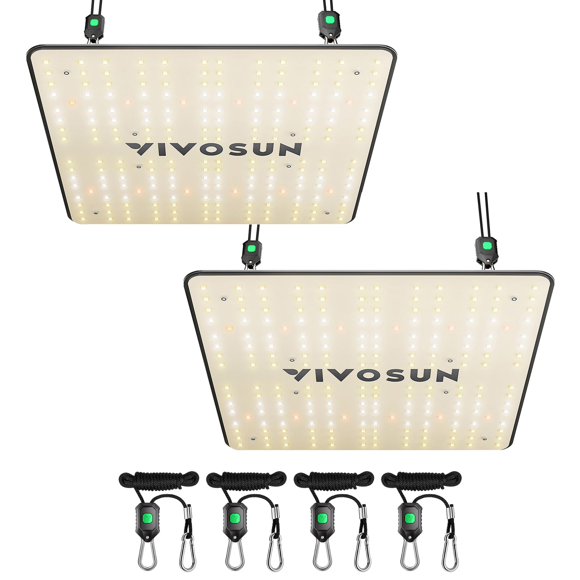 VIVOSUN LumaLight 100W LED grow light front view for even seedling lighting.