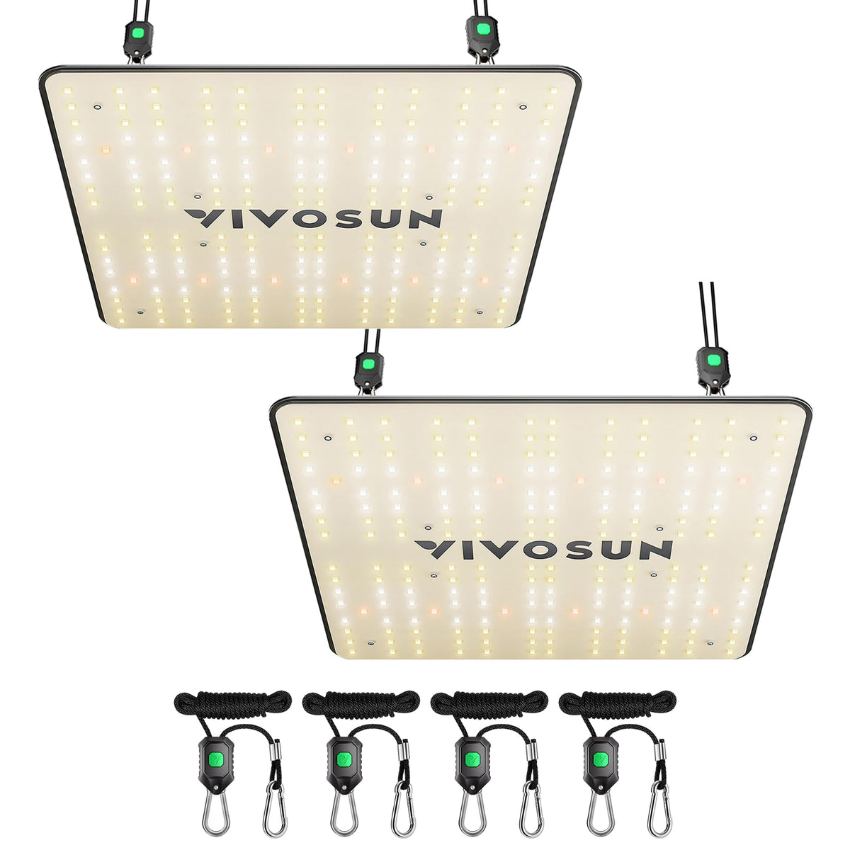 VIVOSUN LumaLight 100W LED grow light front view for even seedling lighting.