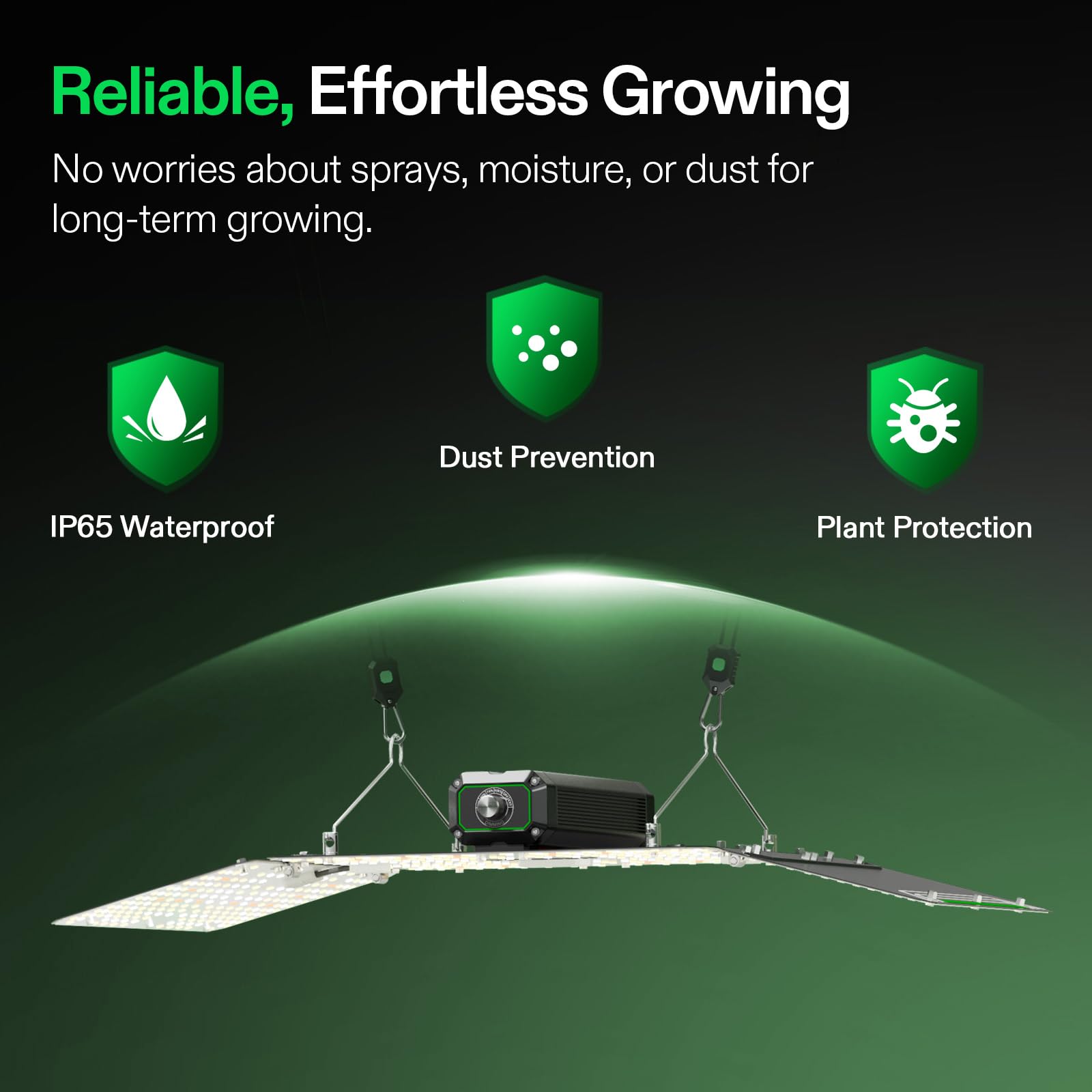 VIVOSUN LumaLight supports smart dimming via app or GrowHub compatibility