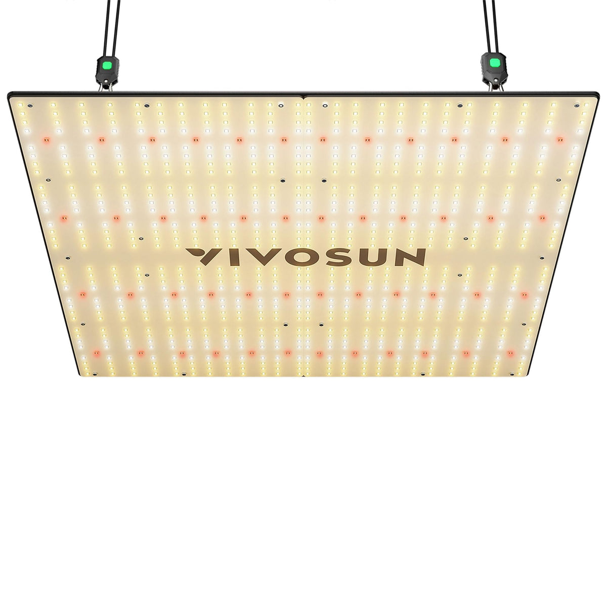 VIVOSUN LumaLight 400W in full view powering seedlings with even full-spectrum light