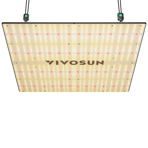 VIVOSUN LumaLight 400W in full view powering seedlings with even full-spectrum light