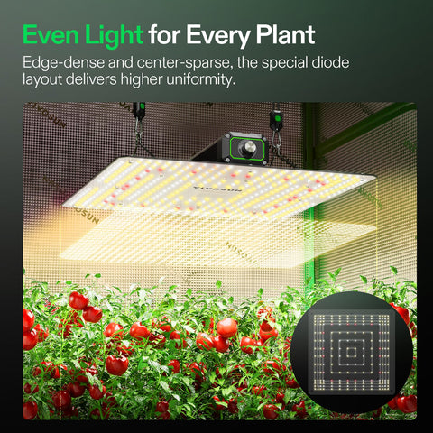 VIVOSUN LumaLight no-fan design with heatsink for quiet operation