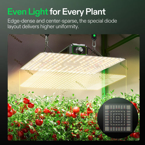 VIVOSUN LumaLight advanced thermal management reduces heat stress.