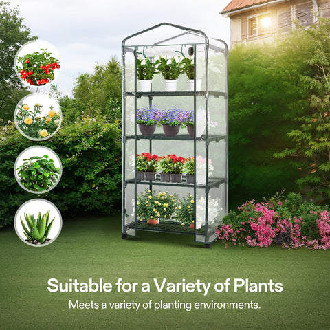VIVOSUN base-ready greenhouse with ground burial option for stability
