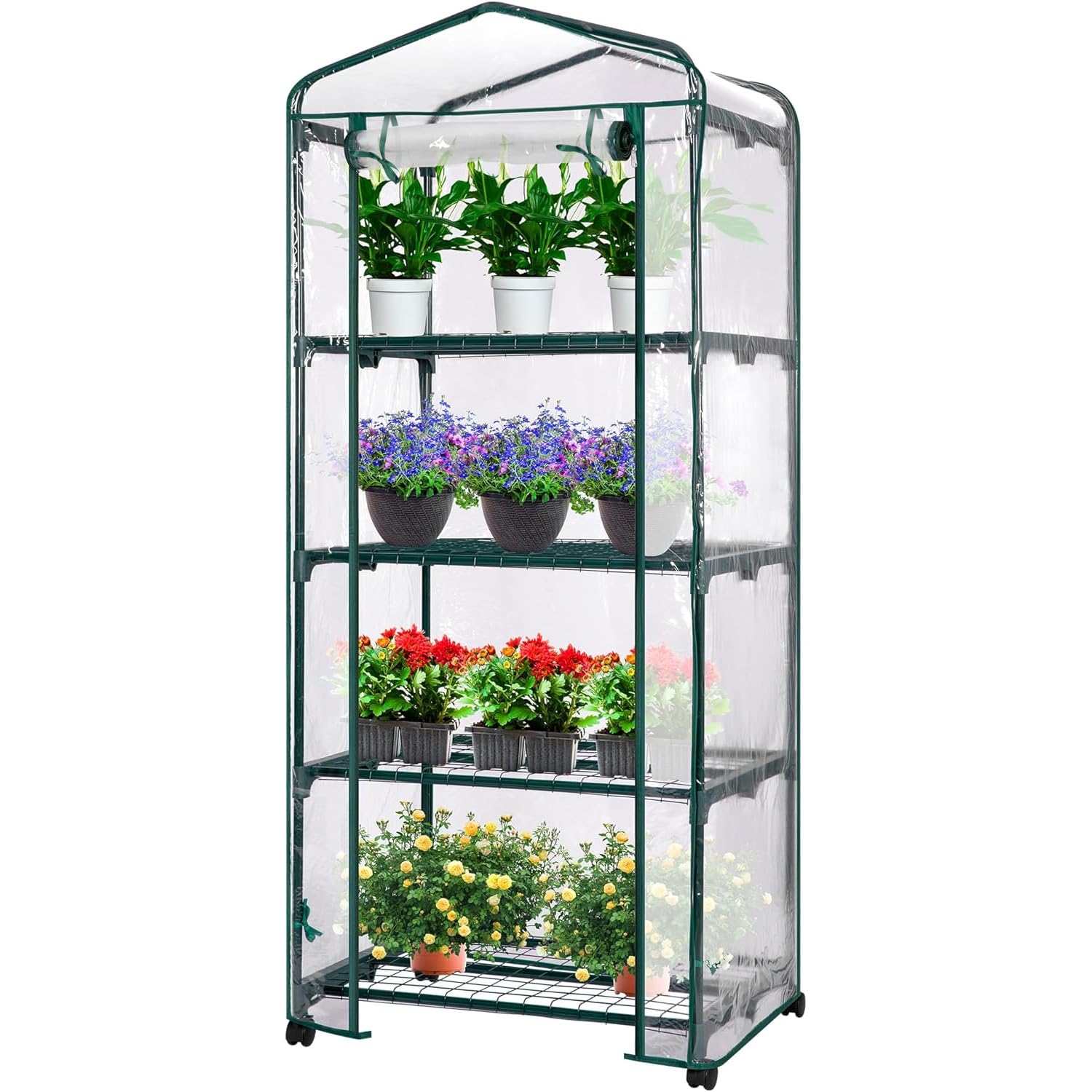 VIVOSUN mini greenhouse with clear cover for weather protection and light transmission