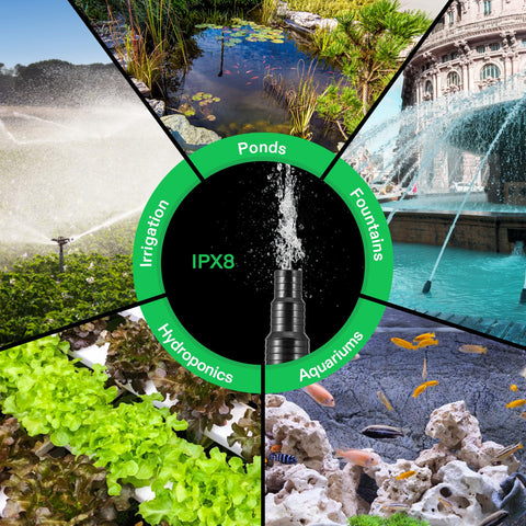 VIVOSUN multifunction pump for ponds, tanks, fountains and waterfalls