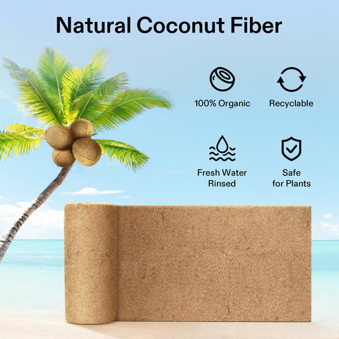 VIVOSUN natural coconut fiber close-up shows thick, premium material
