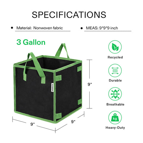 Breathable VIVOSUN nonwoven fabric promotes airflow around roots
