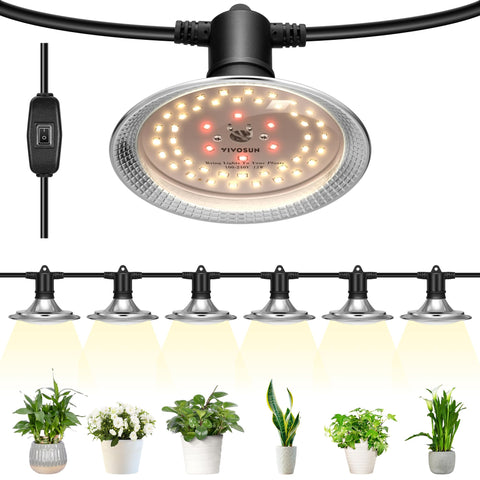 VIVOSUN outdoor LED grow light panel, full spectrum for seedlings.