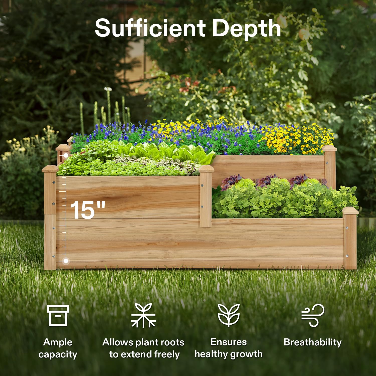 VIVOSUN paintable design allows color or pattern customization for outdoor décor.