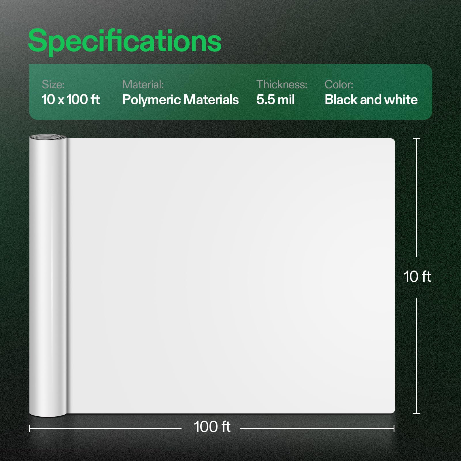 VIVOSUN Panda Film easy to install with white side inward for reflection.