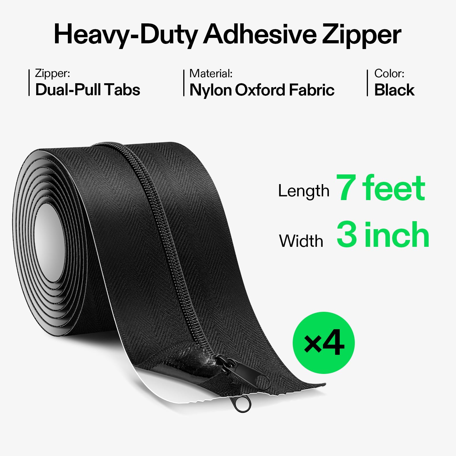 VIVOSUN peel-and-stick zipper door enables quick setup on tarps and sheets.