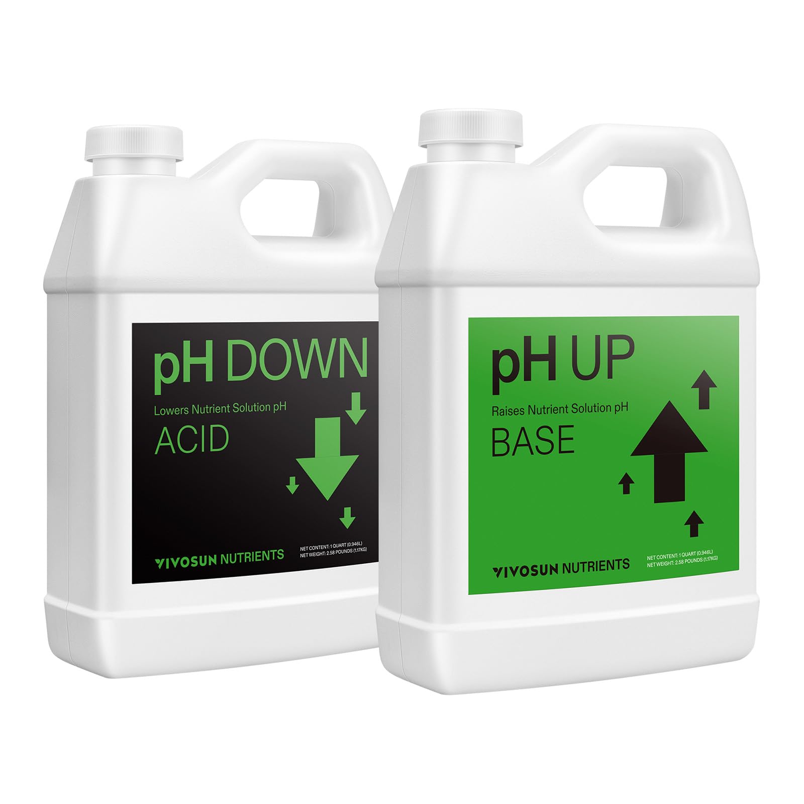 VIVOSUN pH Up Down Kit bottle pour enables precise pH adjustments for healthy nutrient uptake.