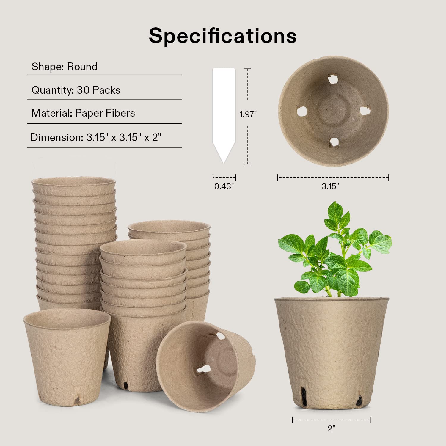 VIVOSUN plant labels 20 pack helps organize seeds and track growth