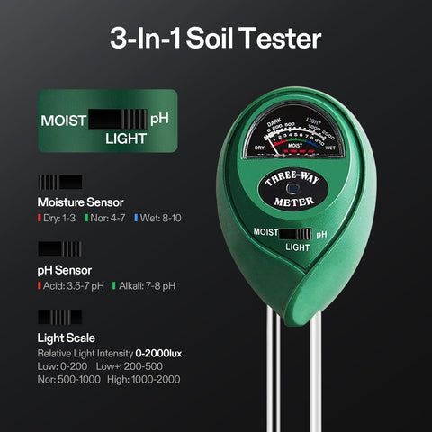 VIVOSUN portable soil tester for on-the-go gardening decisions.