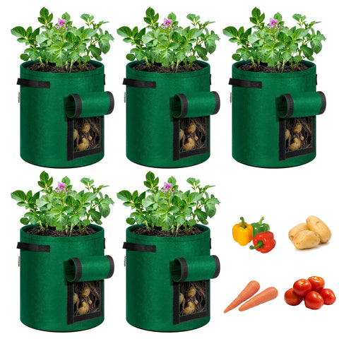 VIVOSUN potato grow bag with a sturdy handle for easy movement and placement.