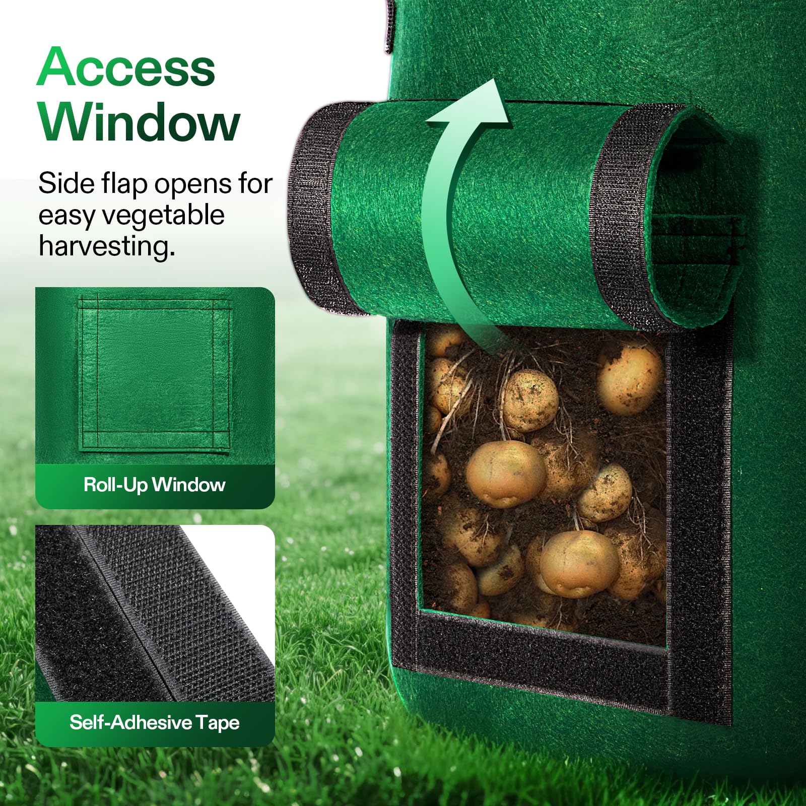 VIVOSUN breathable fabric potato planter supporting healthier root growth.