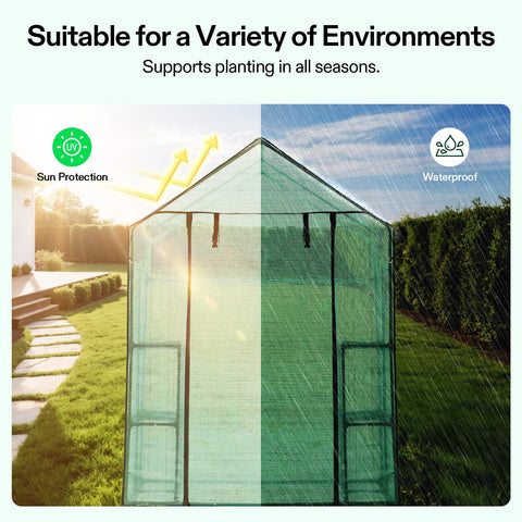 VIVOSUN powder-coated steel frame provides sturdy support