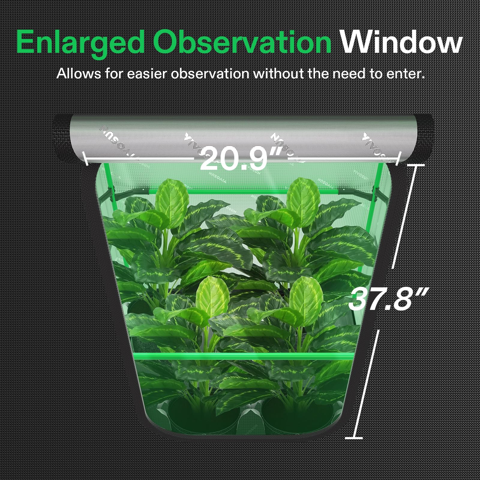 VIVOSUN PRO tent supports heavy load up to 400 lbs for gear and plants