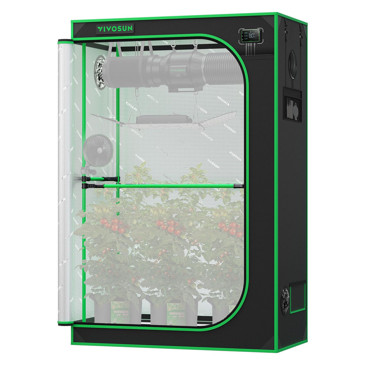 VIVOSUN PRO 2x4 grow tent with thick 1-inch poles for stable indoor setups