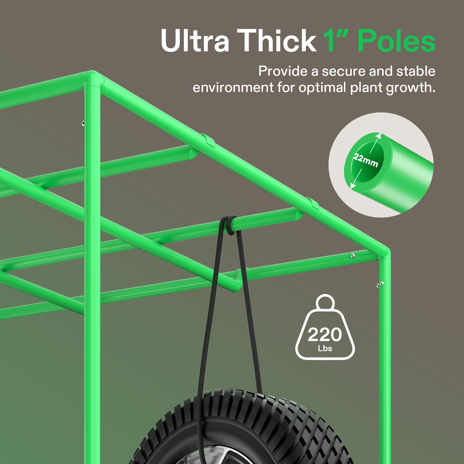VIVOSUN PRO grow tent with ventilation openings for air flow