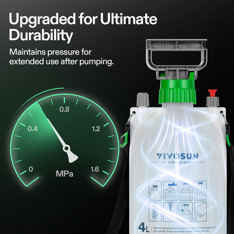 VIVOSUN 50-inch hose extends reach to hard-to-access plants and spots.