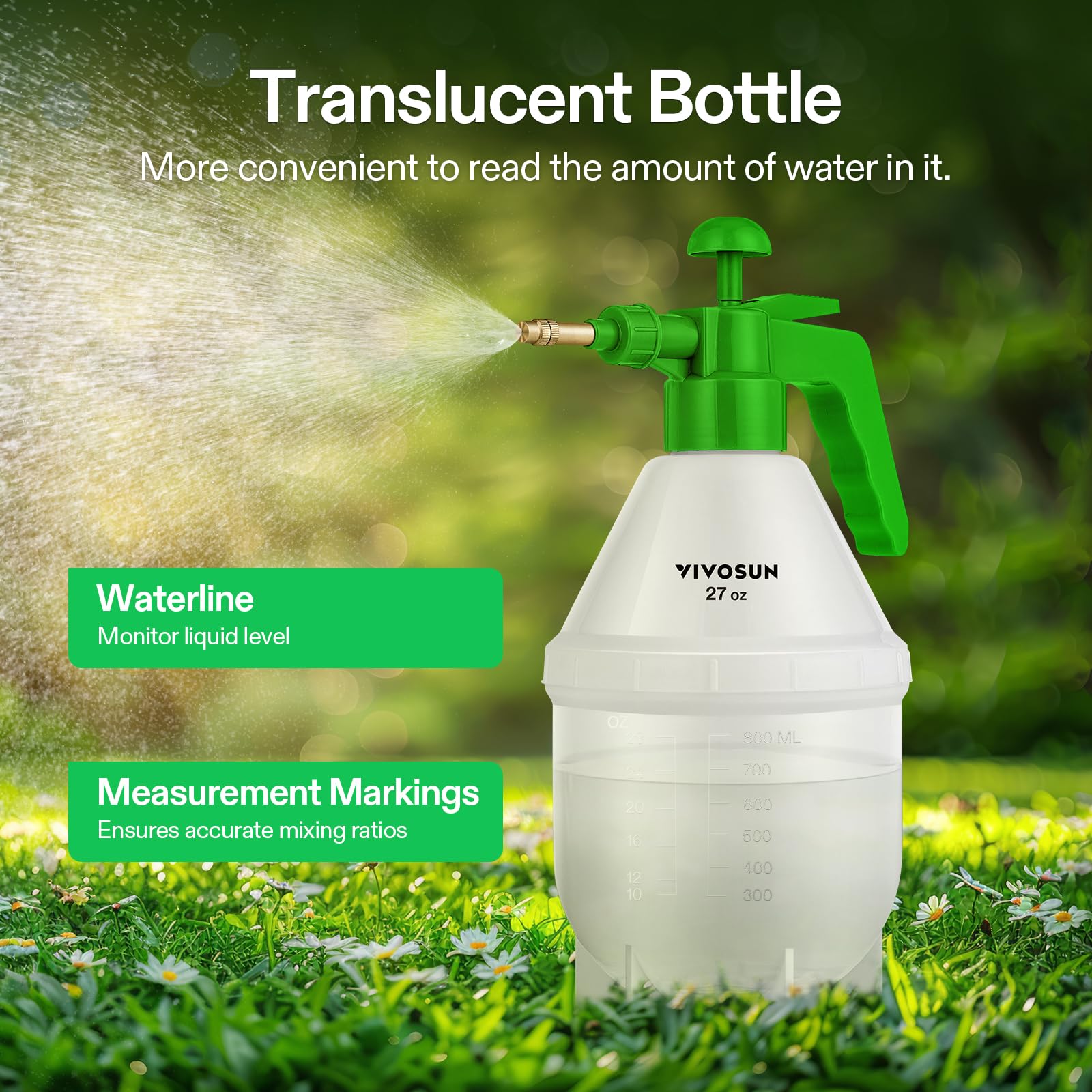 VIVOSUN pump sprayer includes a pressure relief valve for control
