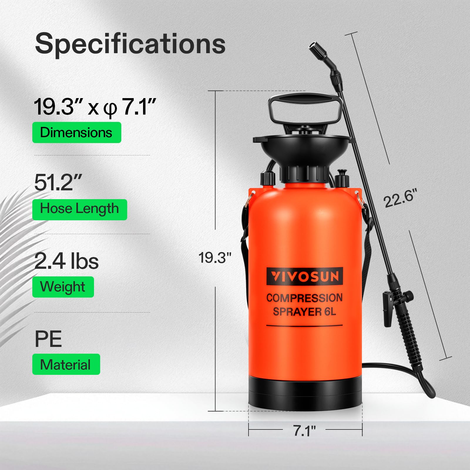 VIVOSUN wand extends reach for easy garden spraying.