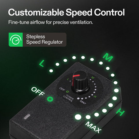 VIVOSUN 26dB operation keeps spaces quiet during ventilation.