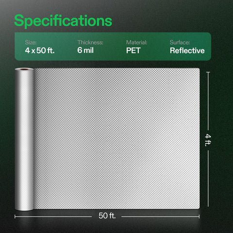 VIVOSUN reflective film surrounds plants to reflect sunlight