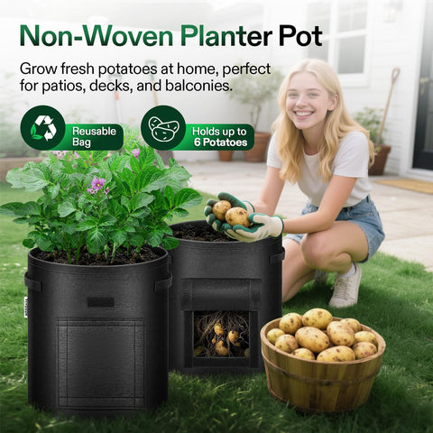VIVOSUN reusable grow bags save time and cleanup.