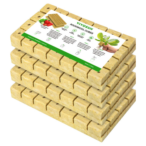 VIVOSUN rockwool cubes on a sheet for easy propagation and observation