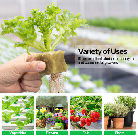 VIVOSUN rockwool propagation plugs designed for cuttings and rapid rooting