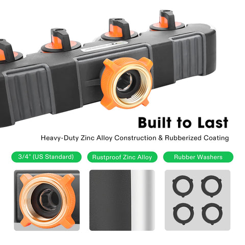 VIVOSUN rubberized grip hose splitter for comfortable operation in wet weather