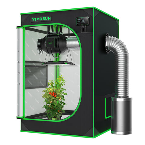 VIVOSUN S223 2x2 grow tent front view showing lightproof design for clean indoor grows