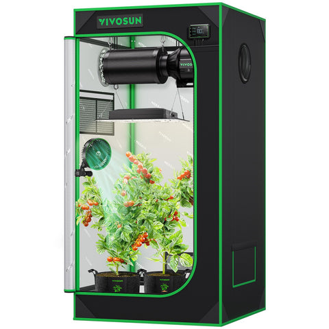 VIVOSUN S224 2x2 grow tent front view showing sturdy frame for indoor gardening