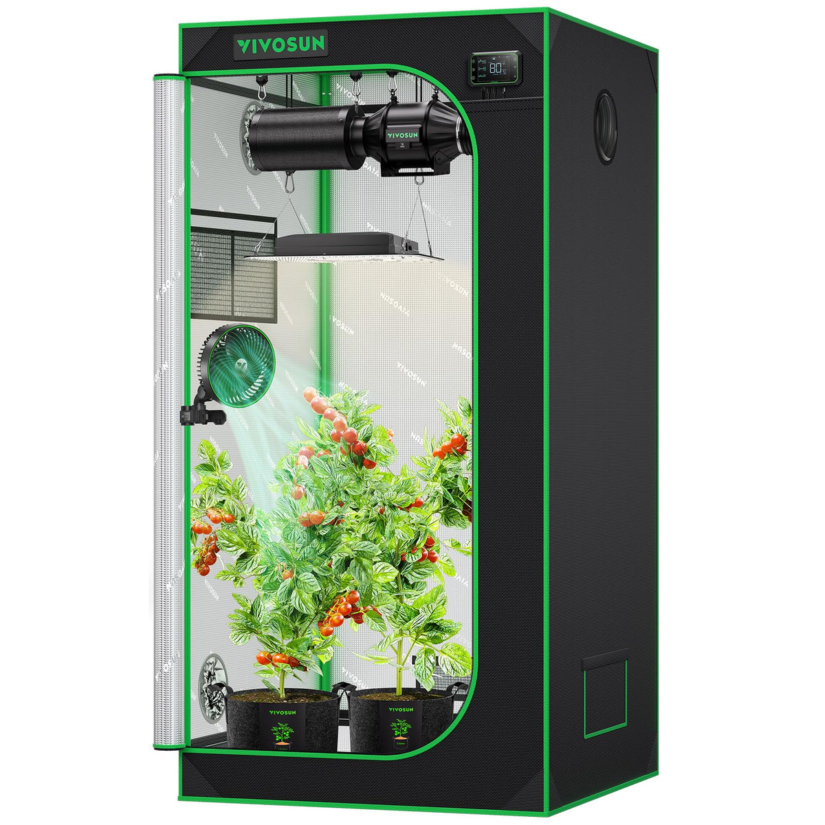 VIVOSUN S276 grow tent front view showing space and light containment