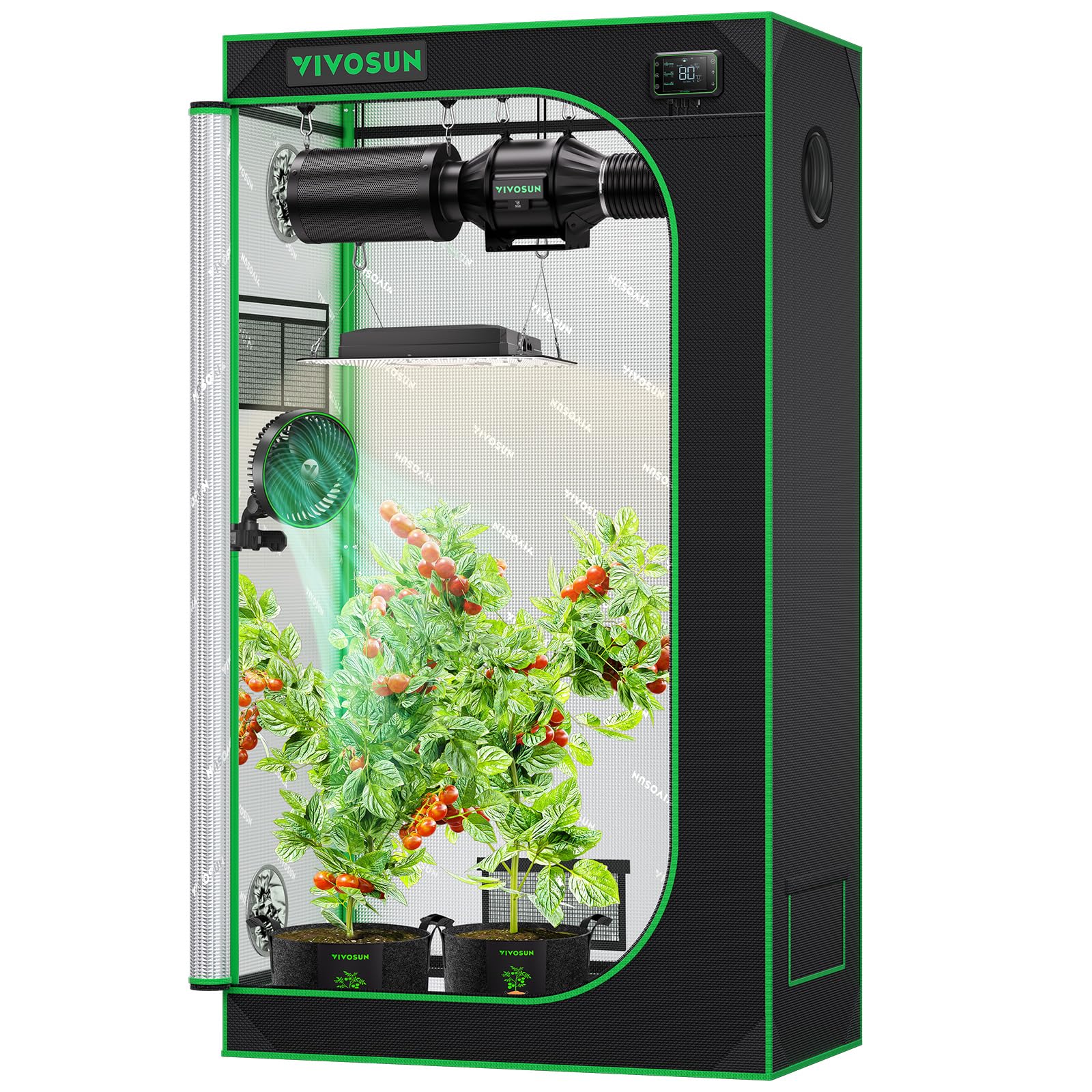 VIVOSUN S326 exterior view shows a sturdy tent frame for reliable indoor gardening.