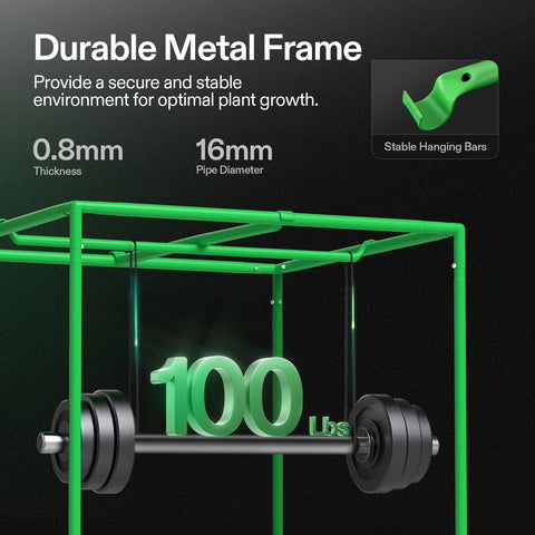 VIVOSUN S326 reflective Mylar walls boost light efficiency for healthier plant development.