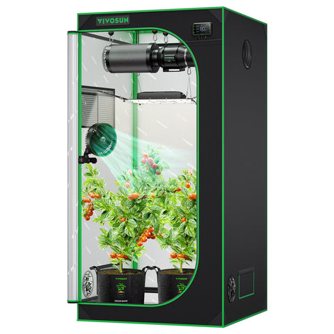 VIVOSUN S336 overview with sturdy frame for indoor hydroponics