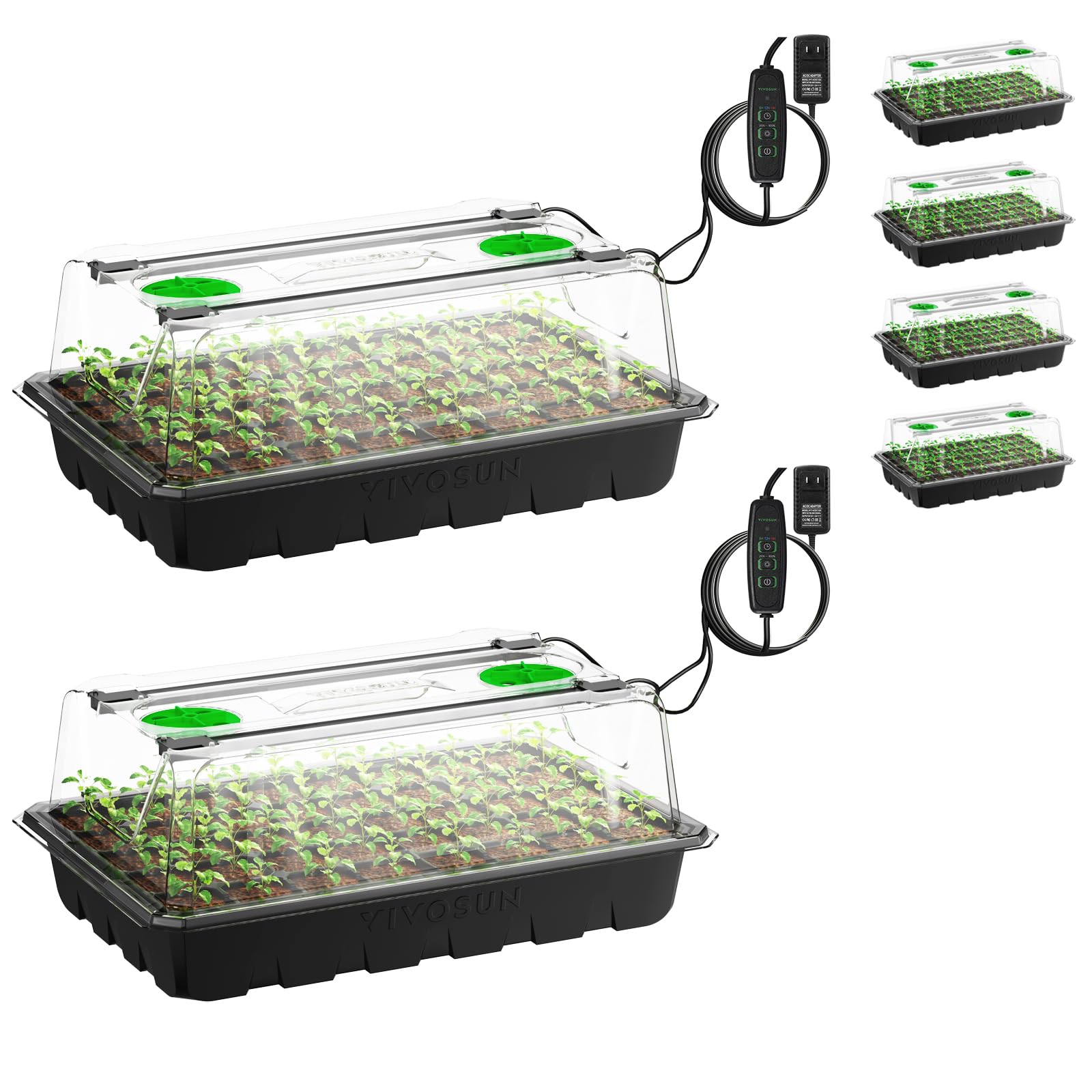 VIVOSUN seed-starter-trays-240-cell-kit enable efficient germination and organized batch planting.