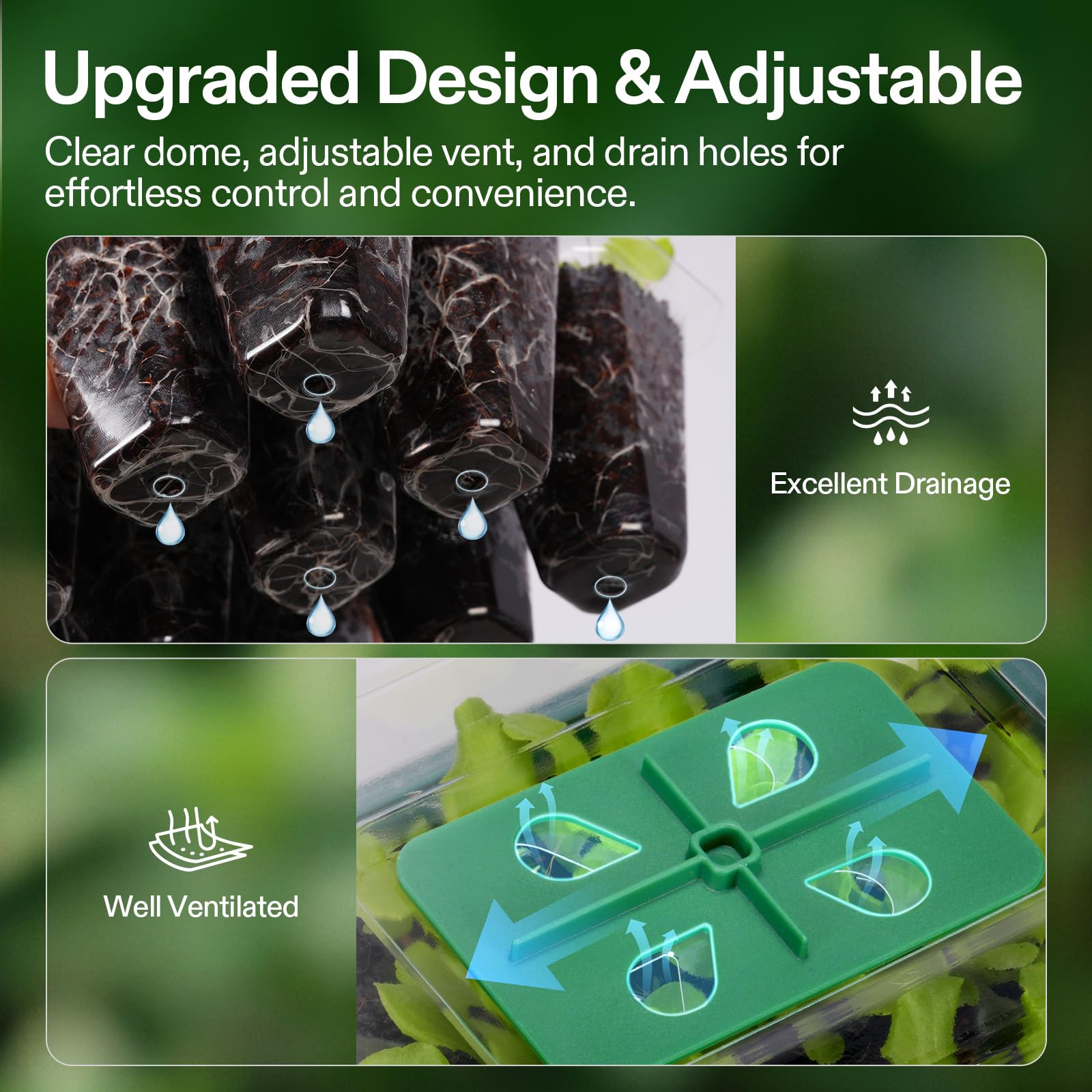 VIVOSUN seedling heat mat shows even warmth across surface.