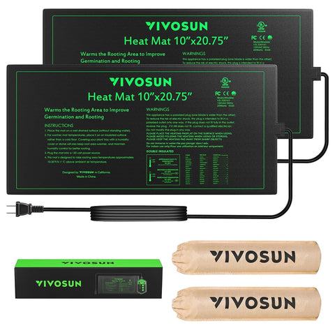 VIVOSUN seedling heat mat in front view for steady germination warmth.