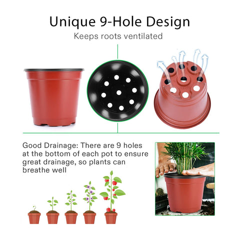 VIVOSUN seedling pots suitable for transplanting and indoor use