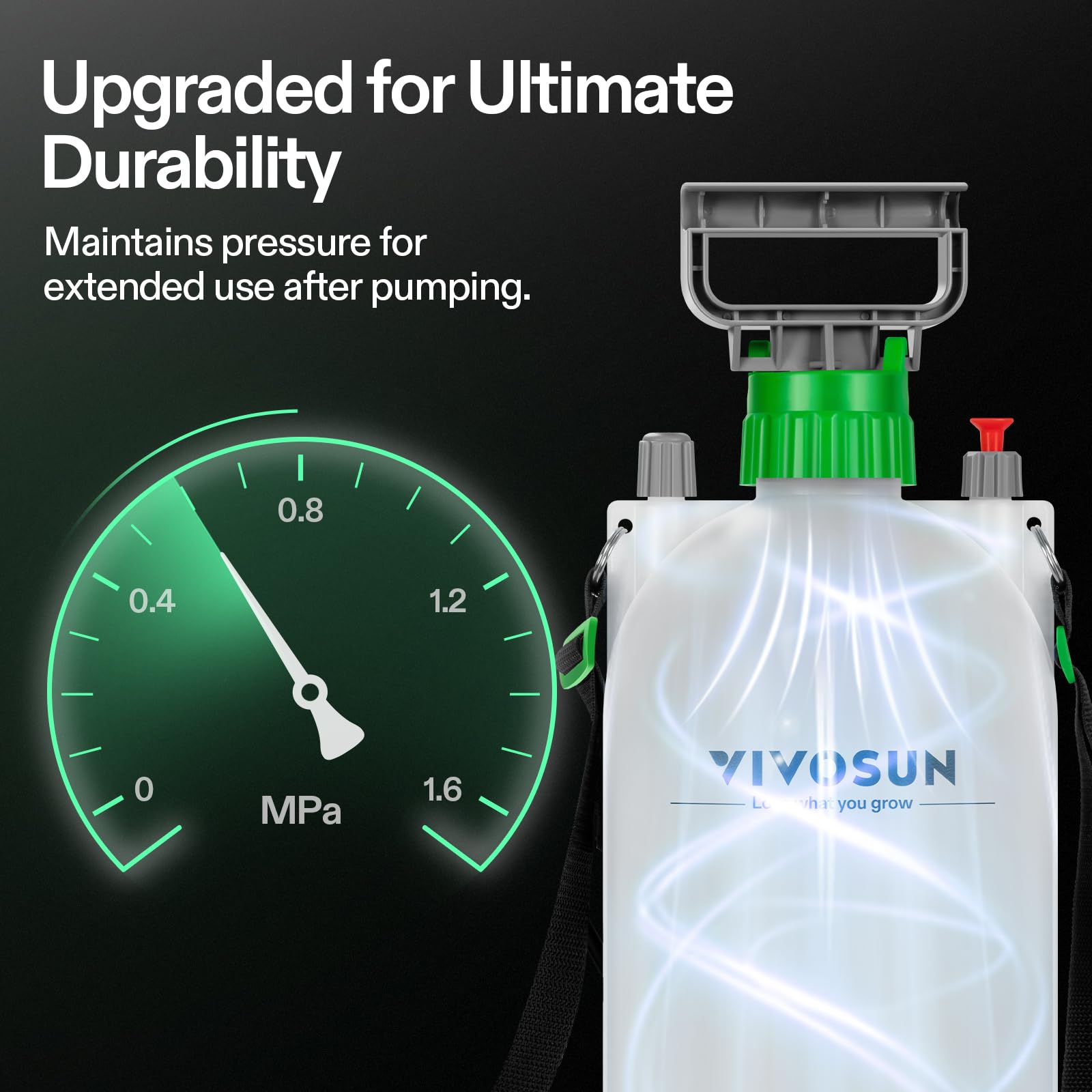 VIVOSUN shoulder strap and comfortable handle enable hands-free stability