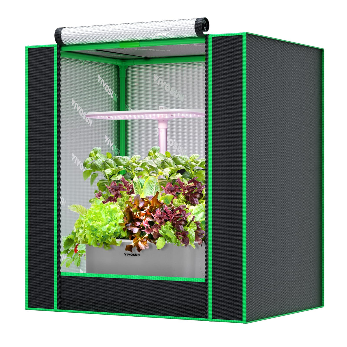 VIVOSUN small grow tent interior view for Aerogarden setup, compact and efficient