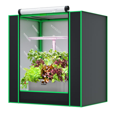 VIVOSUN small grow tent interior view for Aerogarden setup, compact and efficient