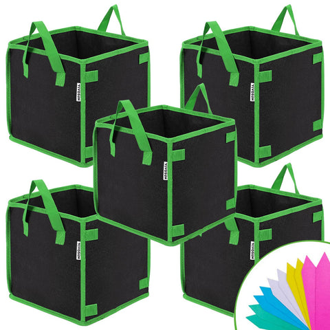 VIVOSUN square grow bag with thick 260g fabric for space-saving gardening