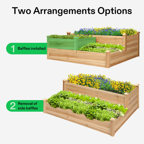 VIVOSUN stair-step layout for versatile crop depths and arrangements.