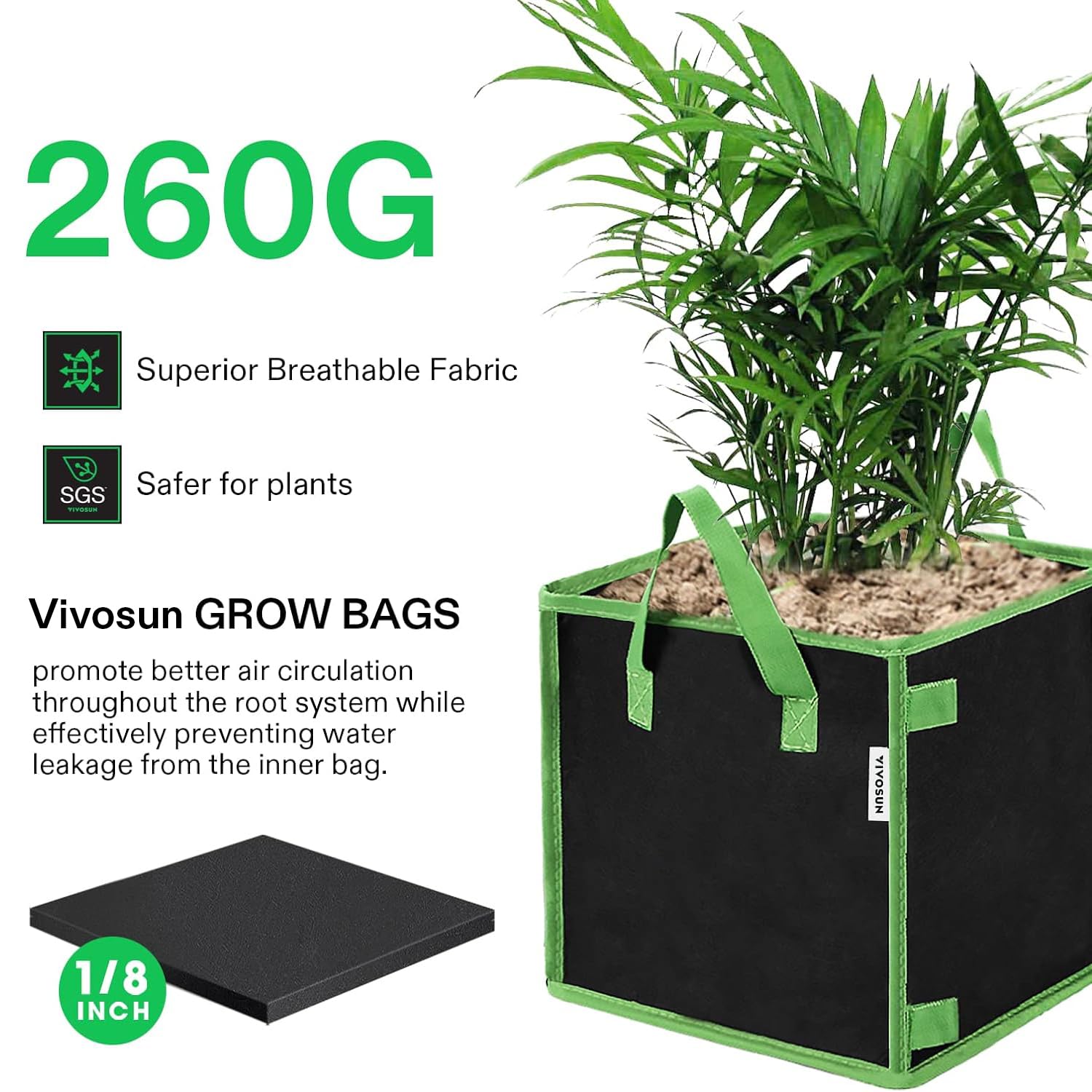 Corner stick holders keep grow bags cubic and stable